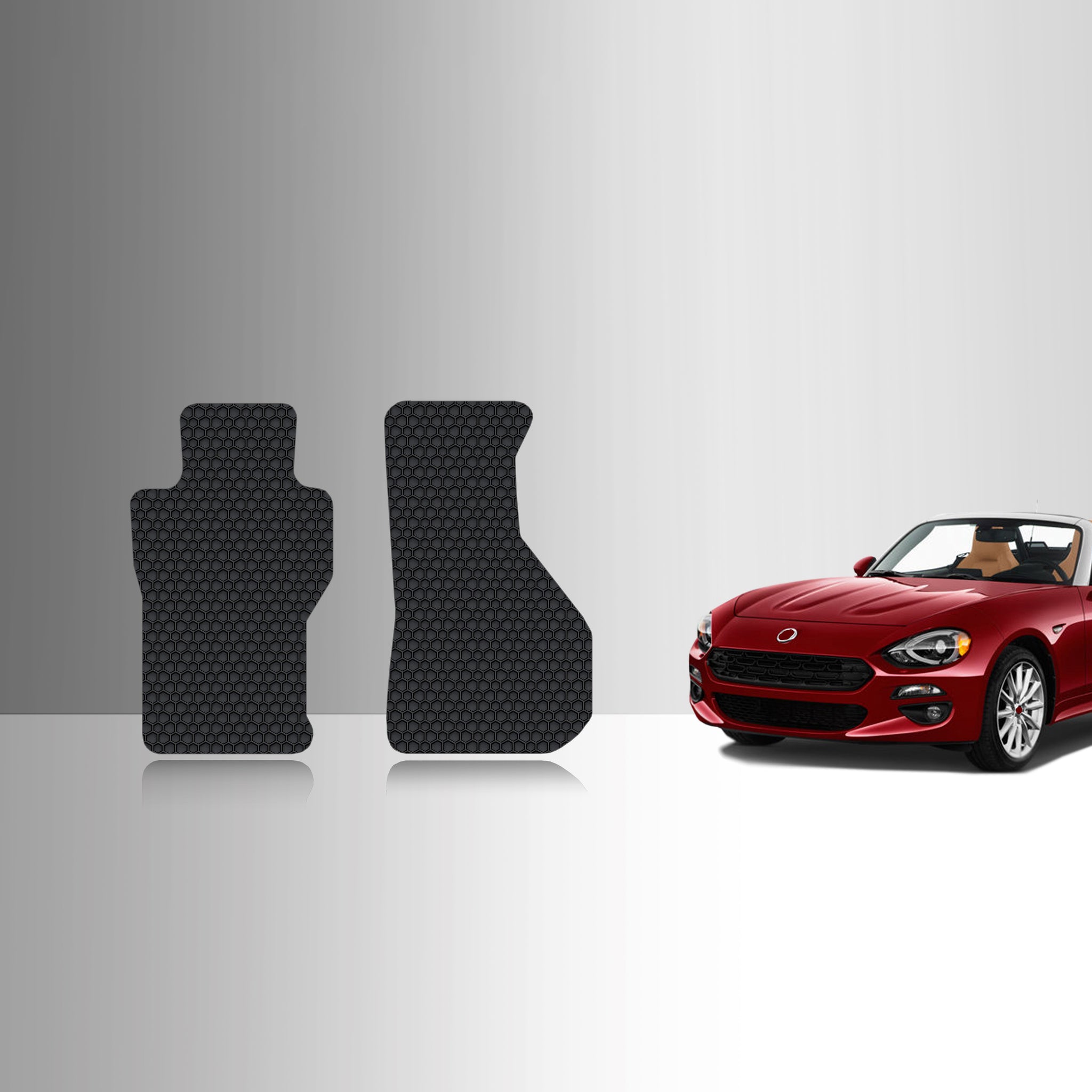 CUSTOM FIT FOR FIAT Spider 124 2017 Two Front Mats