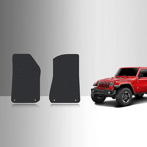 CUSTOM FIT FOR JEEP Wrangler Unlimited 2018 Two Front Mats 4 Door JL