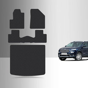 CUSTOM FIT FOR JEEP Cherokee 2023 Full Set Floor + Cargo Mats