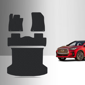 CUSTOM FIT FOR INFINITI QX55 2023 Full Set Floor + Cargo Mats