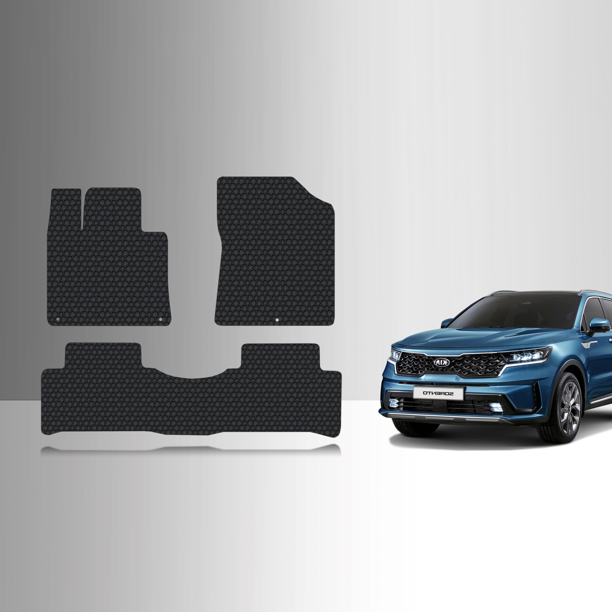 CUSTOM FIT FOR KIA Sorento Hybrid 2022 1st & 2nd Row Mat Set