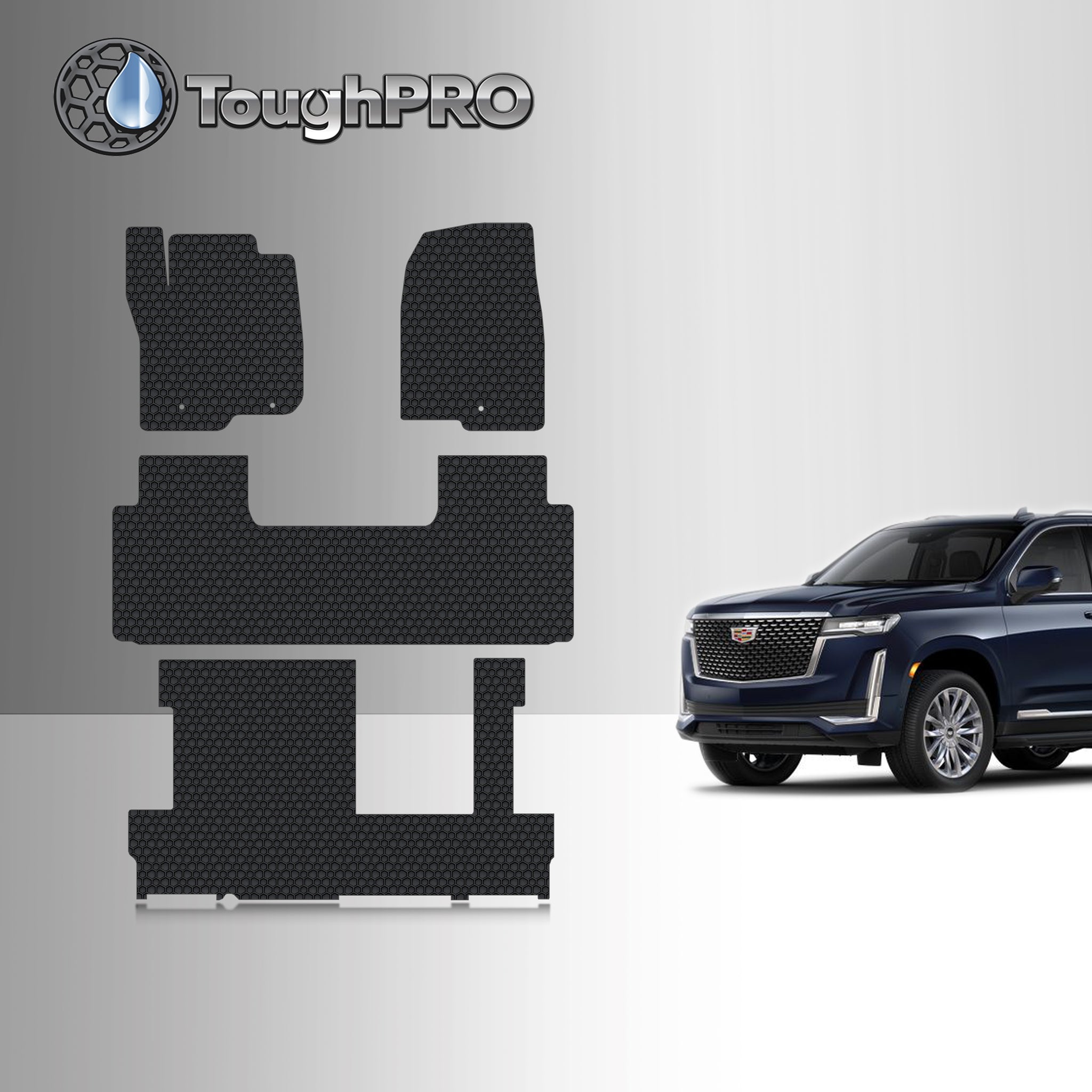 CUSTOM FIT FOR CADILLAC Escalade ESV 2023 Front Row 2nd Row 3rd Row 2nd Row BENCH SEATING