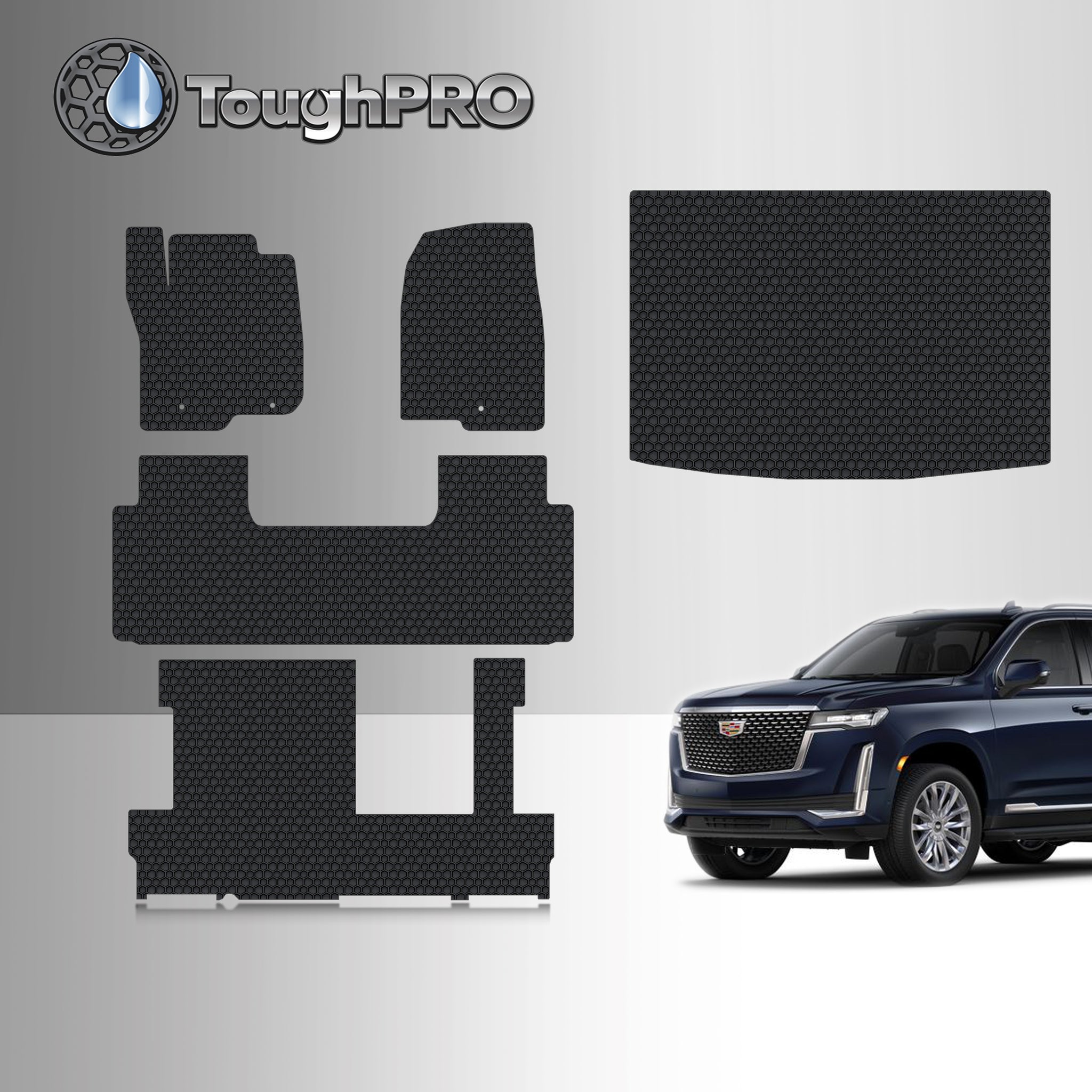 CUSTOM FIT FOR CADILLAC Escalade ESV 2023 Front Row 2nd Row 3rd Row + Cargo 2nd Row BENCH SEATING
