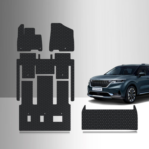 CUSTOM FIT FOR KIA Carnival 2026 1st Row 2nd Row 3rd Row Mats Trunk Mat (7 Seater)