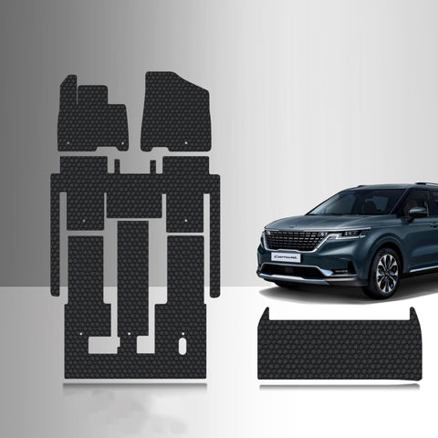 CUSTOM FIT FOR KIA Carnival 2026 1st Row 2nd Row 3rd Row Mats Trunk Mat (8 Seater)