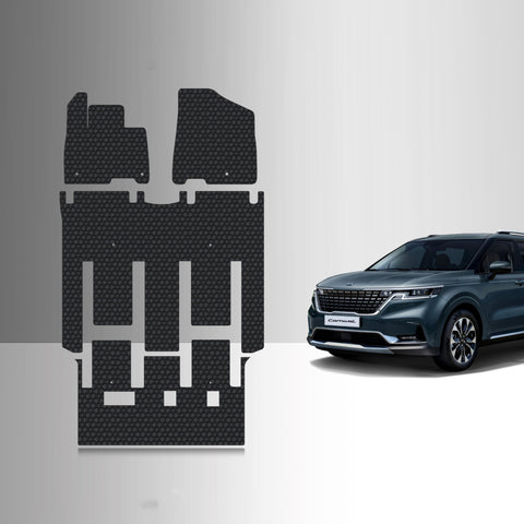 CUSTOM FIT FOR KIA Carnival Hybrid 2025 1st Row 2nd Row 3rd Row Mats (7 Seater 2nd Row VIP Lounge Seats)