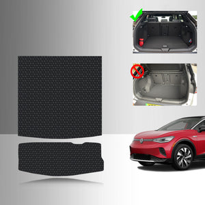CUSTOM FIT FOR VOLKSWAGEN ID.4 2024 Cargo Mat + Storage (With Rails)