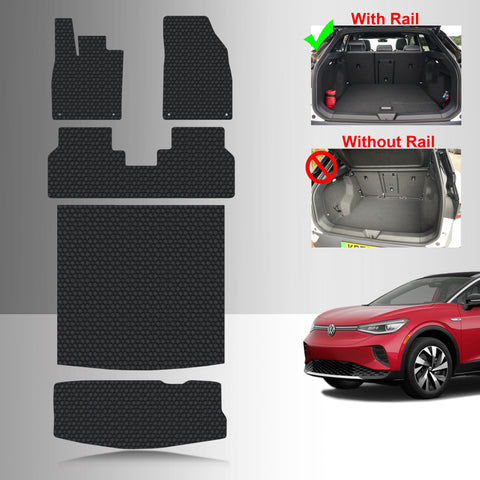 CUSTOM FIT FOR VOLKSWAGEN ID.4 2024 Full Set 1st & 2nd Row + Cargo + Storage (With Rails)