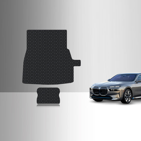 CUSTOM FIT FOR BMW i7 2026 No Optional Rear Executive Lounge Seats Trunk and Storage Mat
