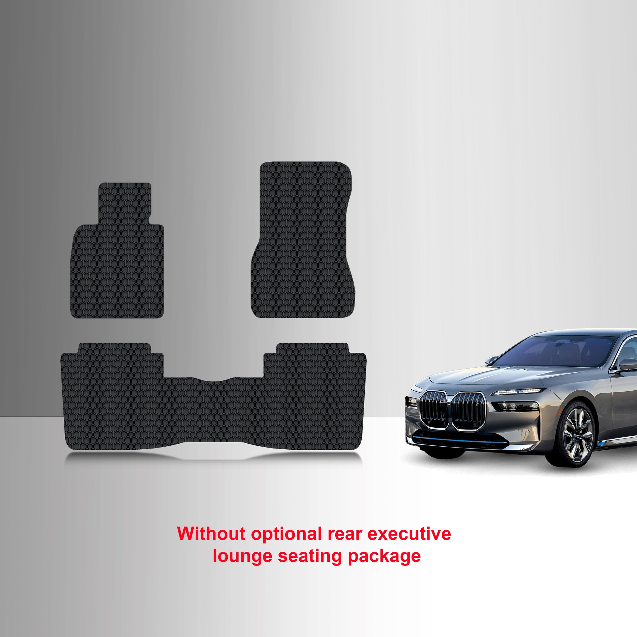 CUSTOM FIT FOR BMW i7 2024 No Optional Rear Executive Lounge Seats 1st & 2nd Row