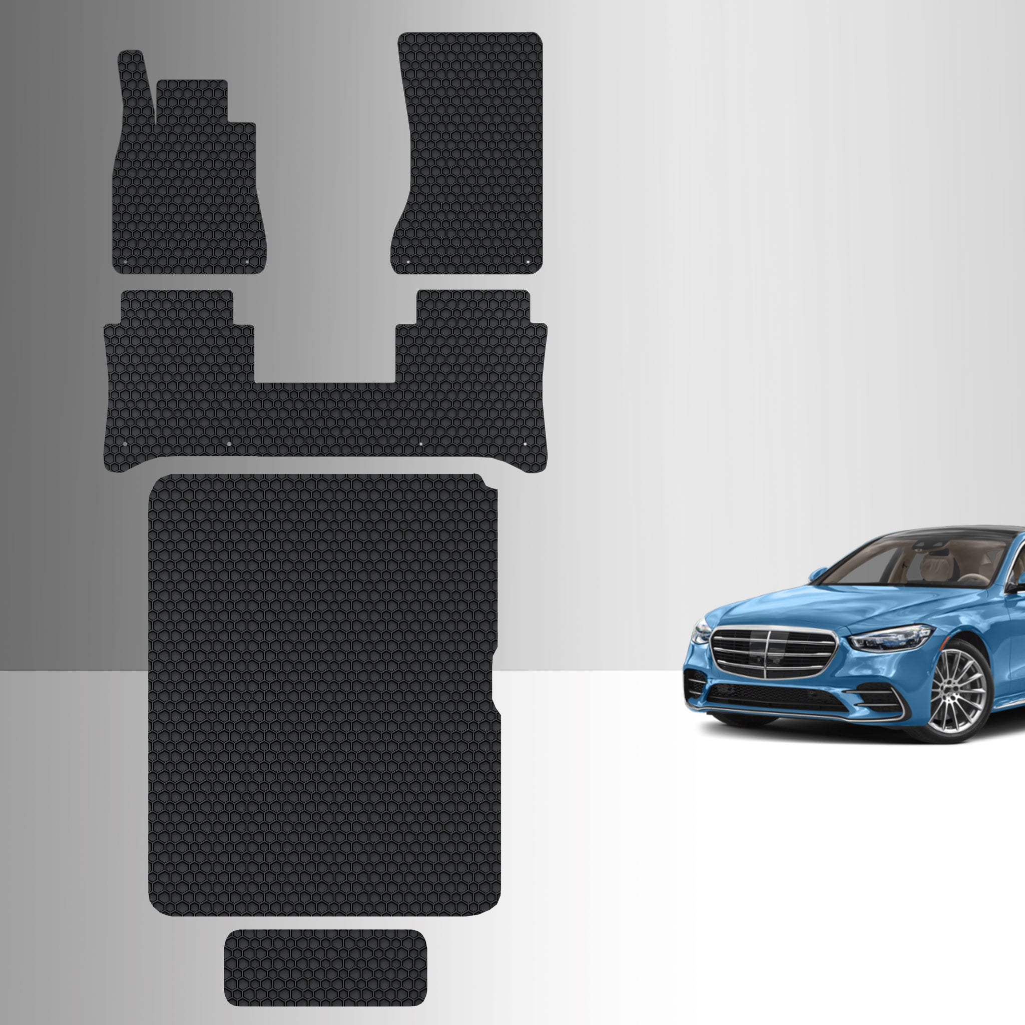 CUSTOM FIT FOR MERCEDES-BENZ S450L Sedan 2022 Full set Floor + Cargo Mats