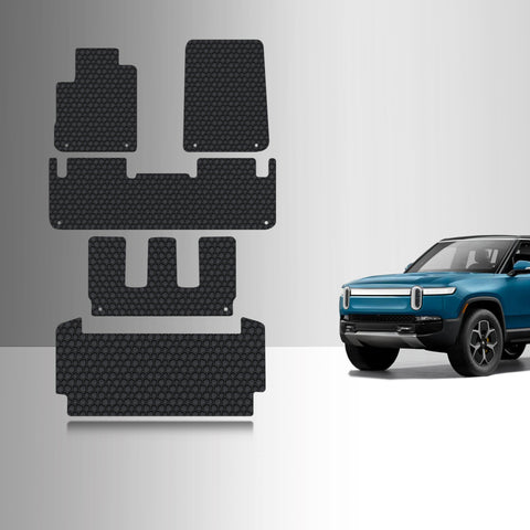 CUSTOM FIT FOR RIVIAN R1S 2024 Front Row 2nd Row 3rd Row + Cargo (3rd Row Up)