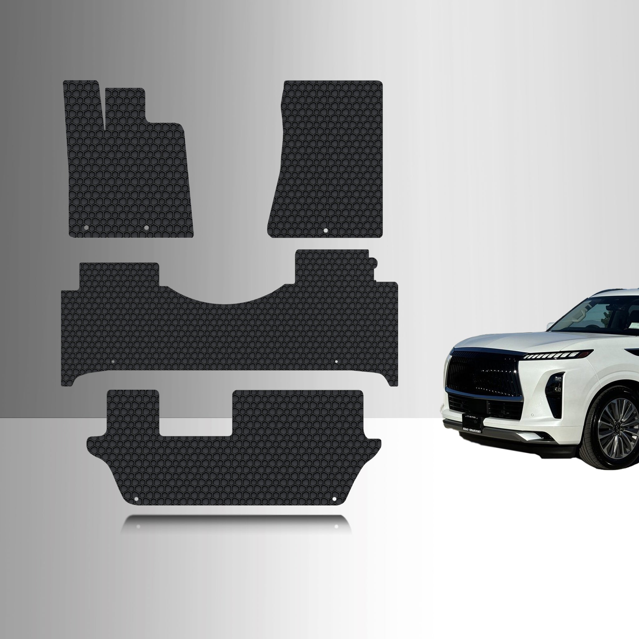 CUSTOM FIT FOR INFINITI QX80 2025 2nd Row Bench 1st Row 2nd Row 3rd Row