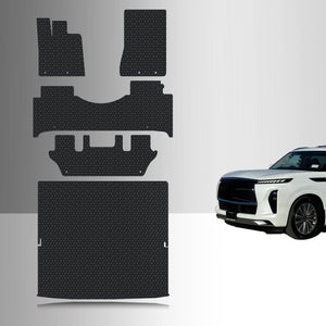 CUSTOM FIT FOR INFINITI QX80 2026 2nd Row Full Console 1st, 2nd & 3rd Row + Cargo (3rd row fold down)