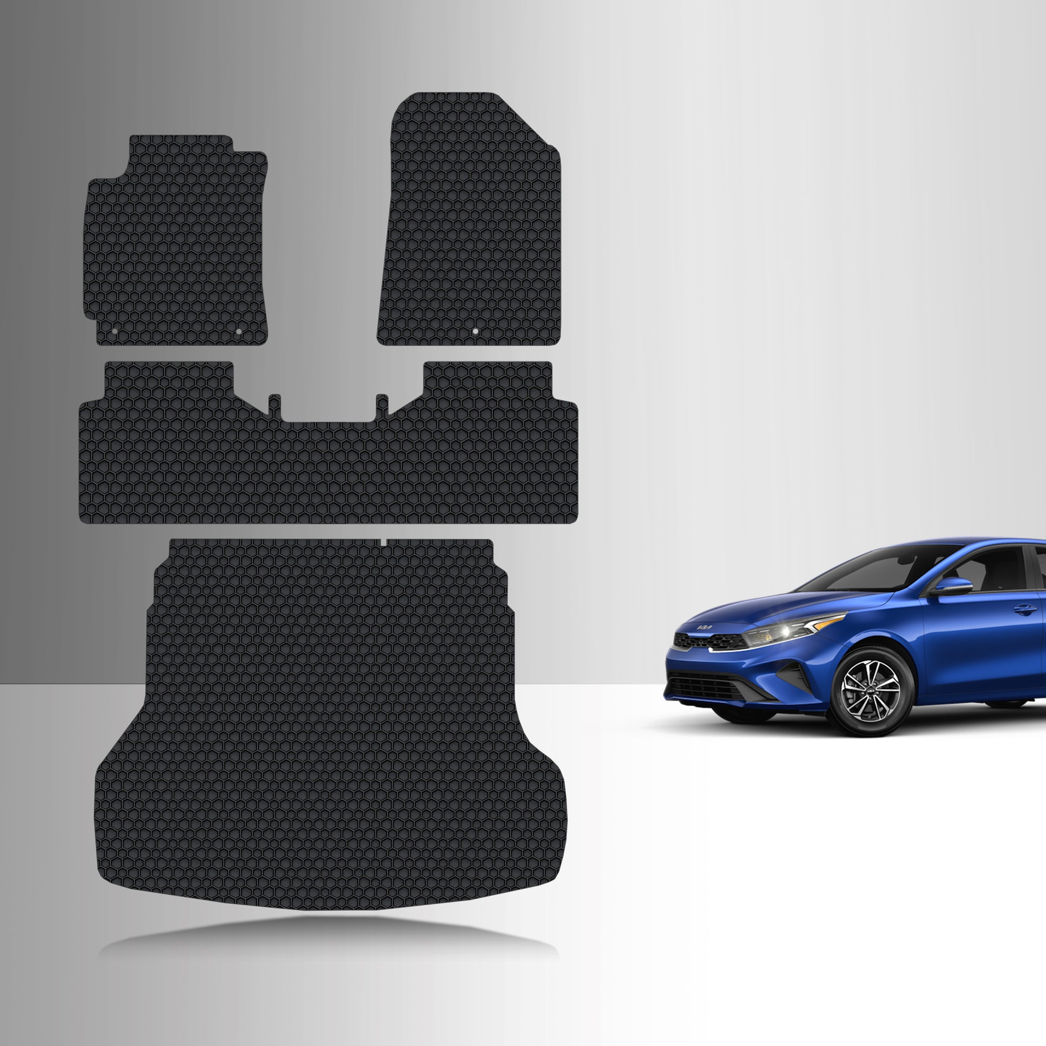 CUSTOM FIT FOR KIA Forte 2023 Full Set Floor + Cargo Mats