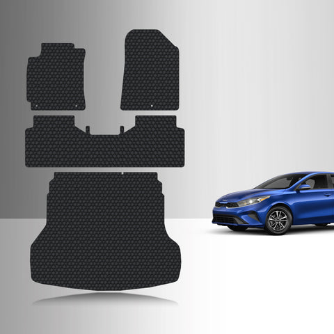 CUSTOM FIT FOR KIA Forte 2022 Full Set Floor + Cargo Mats