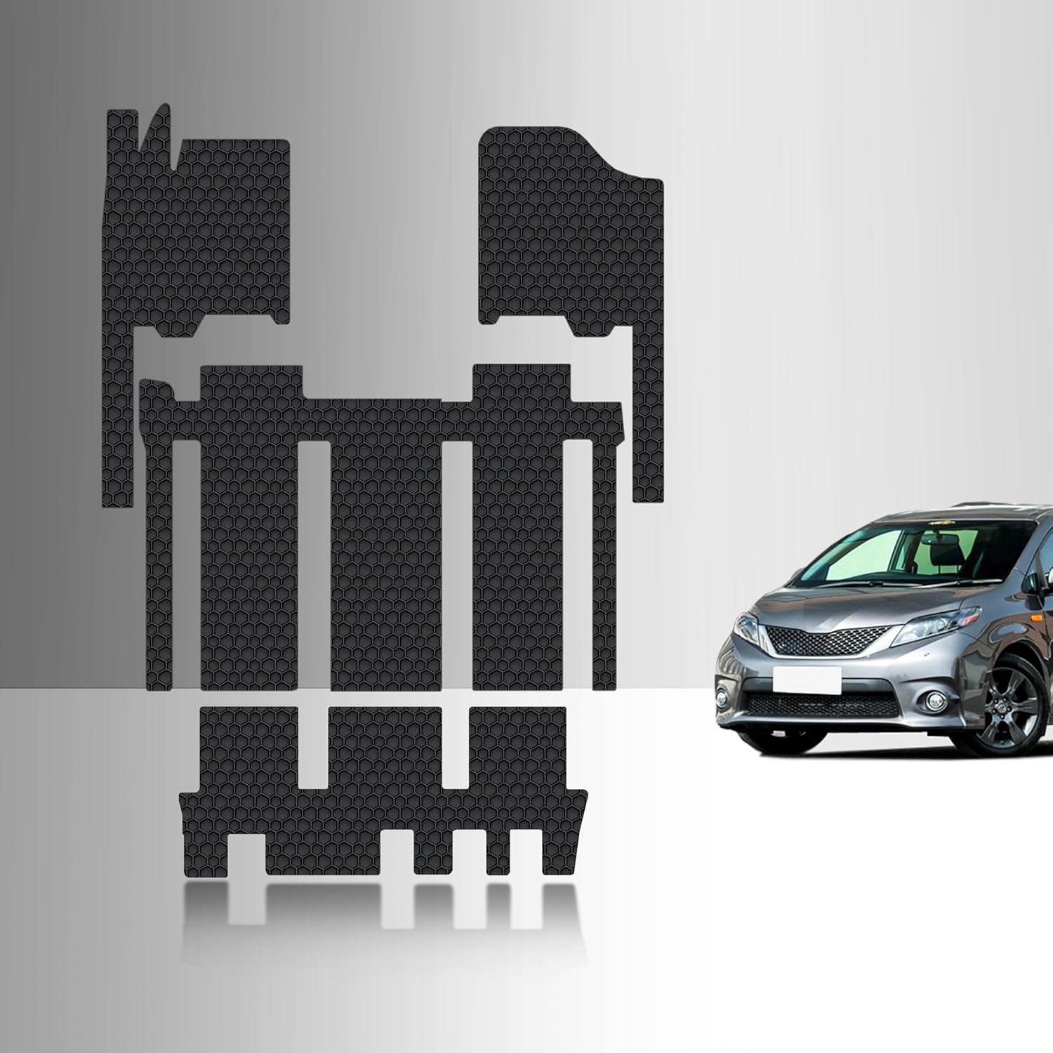 CUSTOM FIT FOR TOYOTA Sienna 2013 Front 2nd Row And 3rd Row 7 Seater