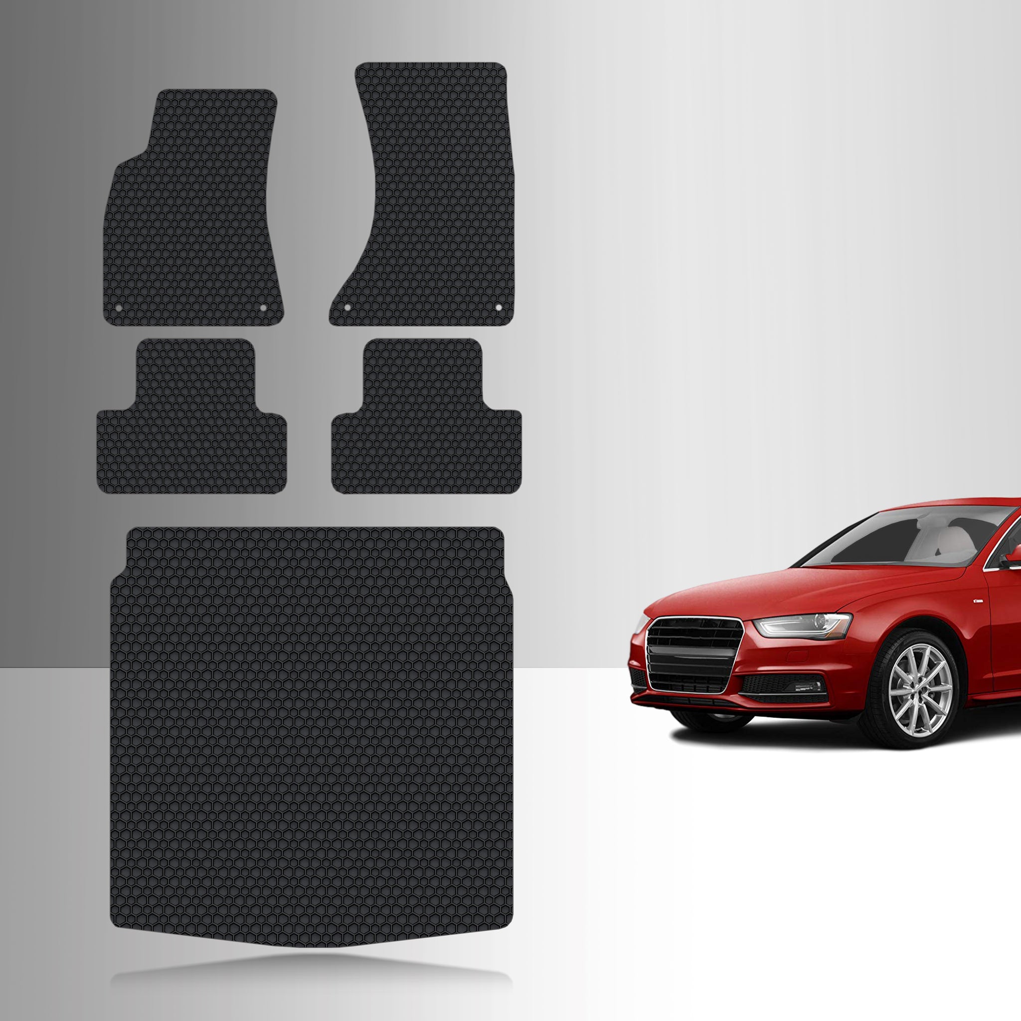 CUSTOM FIT FOR AUDI A4 2011 Sedan Full Set Floor + Cargo Mats