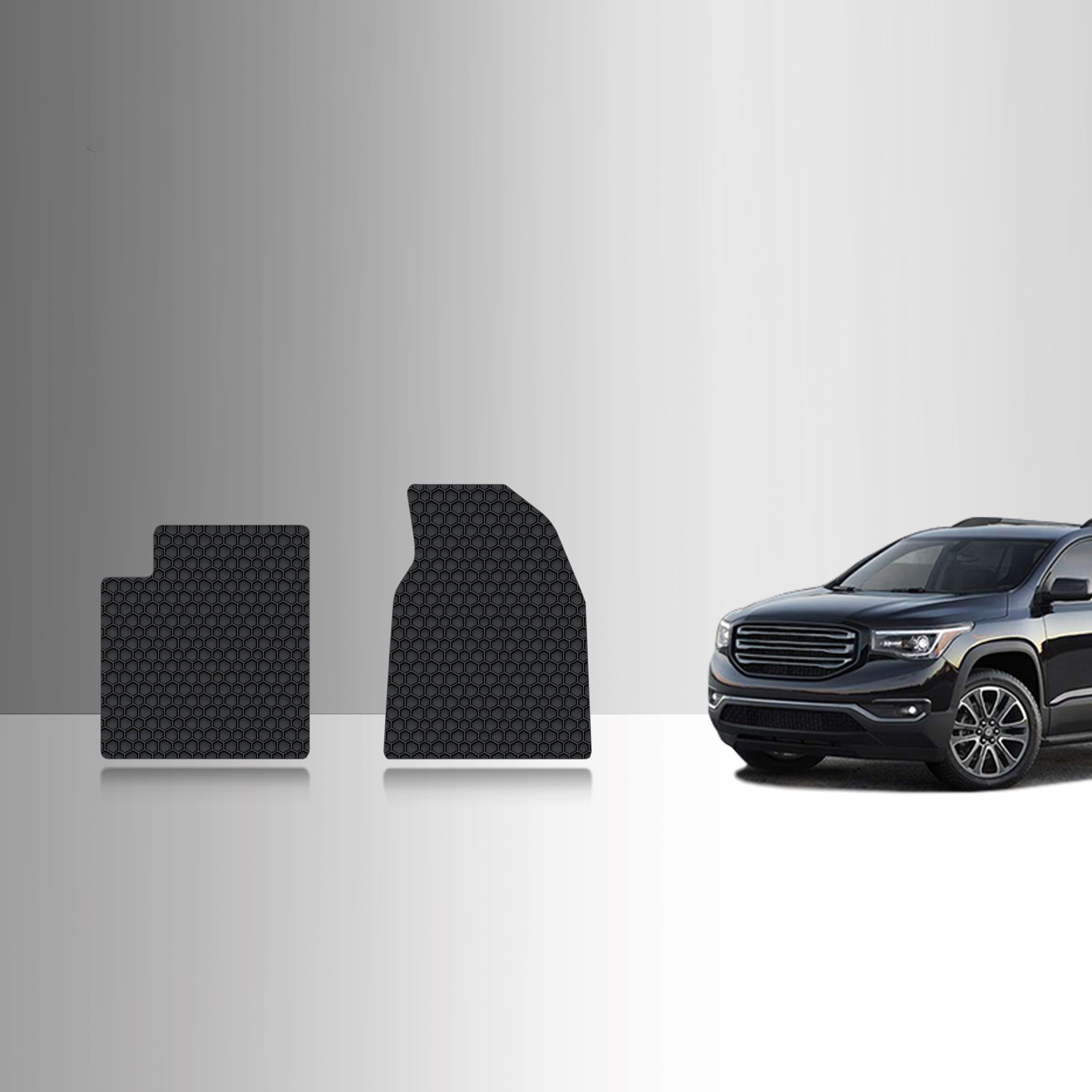 CUSTOM FIT FOR GMC Acadia Denali 2015 Two Front Mats 2nd Row  BUCKET SEATING