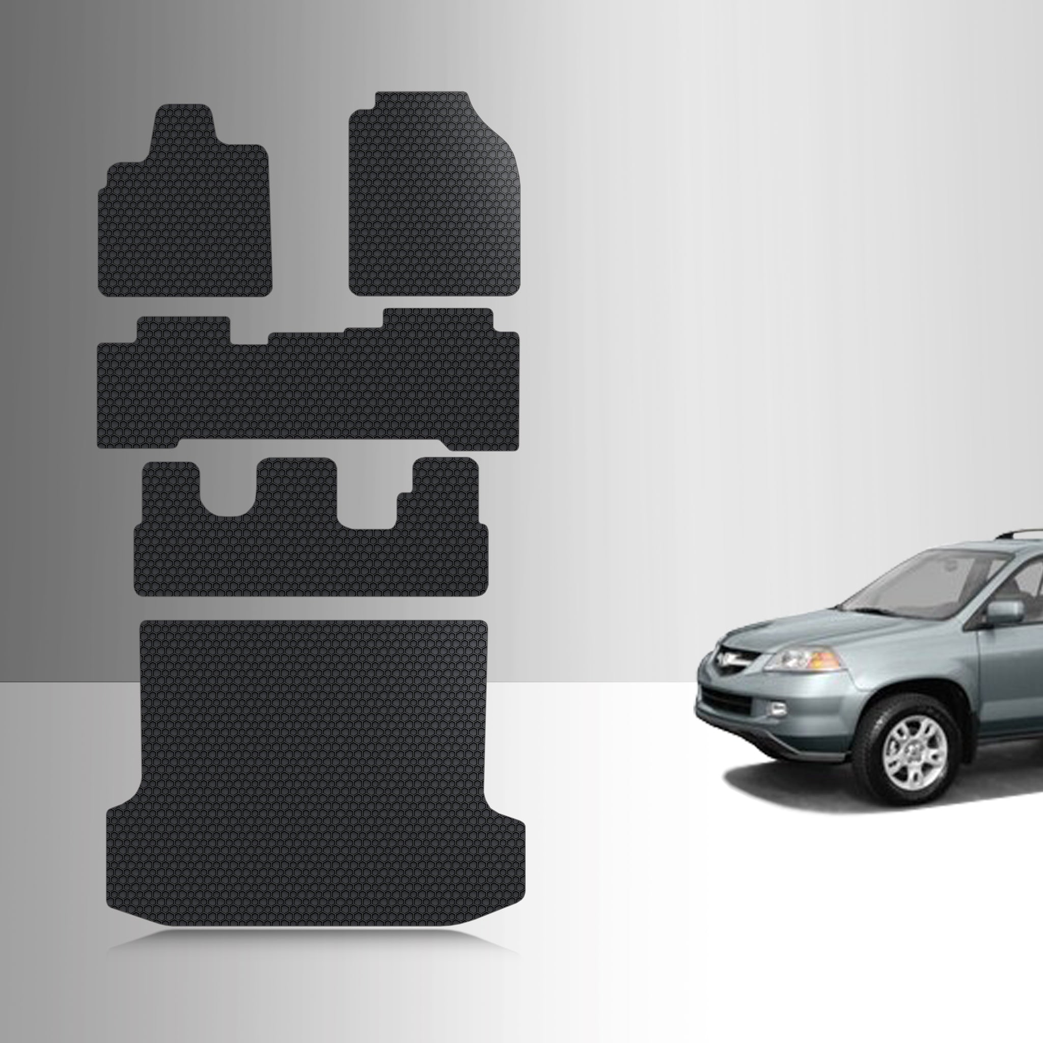CUSTOM FIT FOR ACURA MDX 2006 Full Set Floor + 3rd Row + Cargo Mats