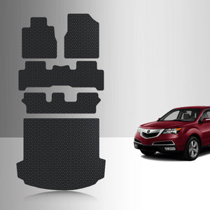 CUSTOM FIT FOR ACURA MDX 2012 Full Set Floor + 3rd Row + Cargo Mats