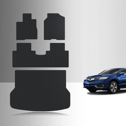 CUSTOM FIT FOR ACURA RDX 2014 Full Set Floor + Cargo Mats vehicle's PASSENGER (front) seat with 4 way power movement