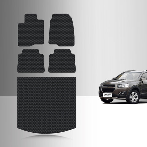 CUSTOM FIT FOR Chevrolet Captiva Sport 2015 Full Set Floor + Cargo Mats