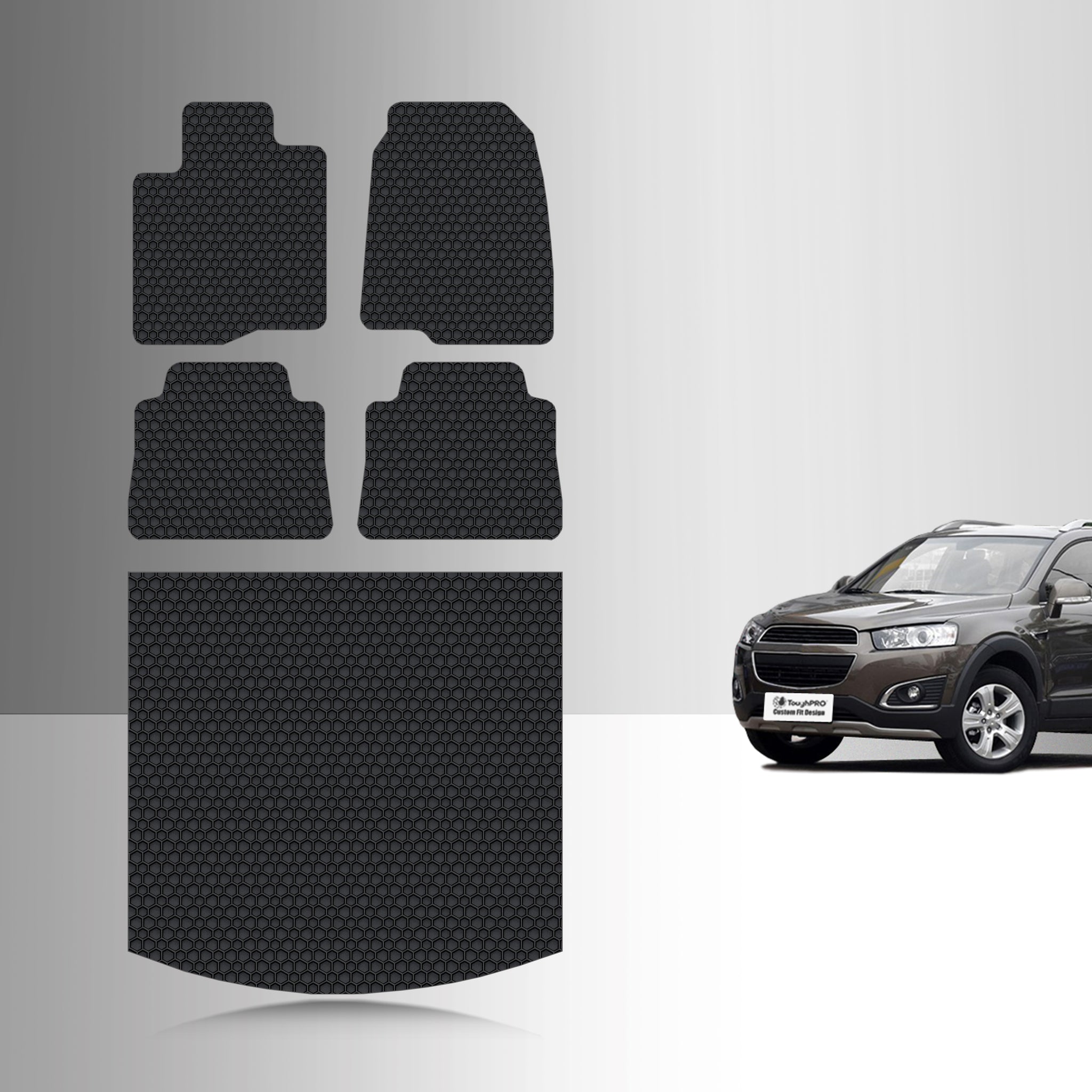 CUSTOM FIT FOR Chevrolet Captiva Sport 2014 Full Set Floor + Cargo Mats
