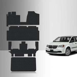 CUSTOM FIT FOR DODGE Grand Caravan 2019 Front Row  2nd Row  3rd Row  Cargo Mat (3rd Row Up)
