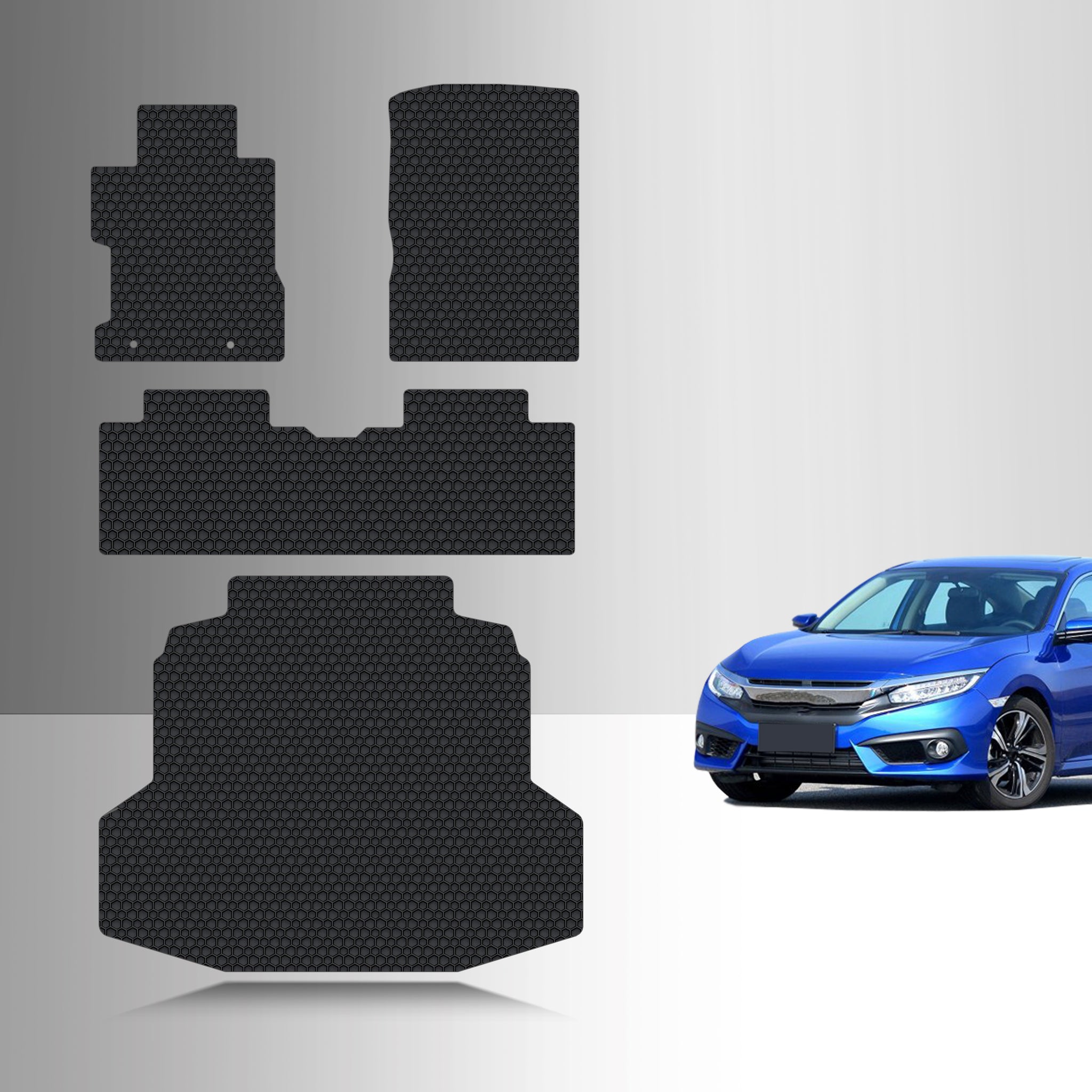 CUSTOM FIT FOR HONDA Civic 2007 Full Set Floor + Cargo Mats