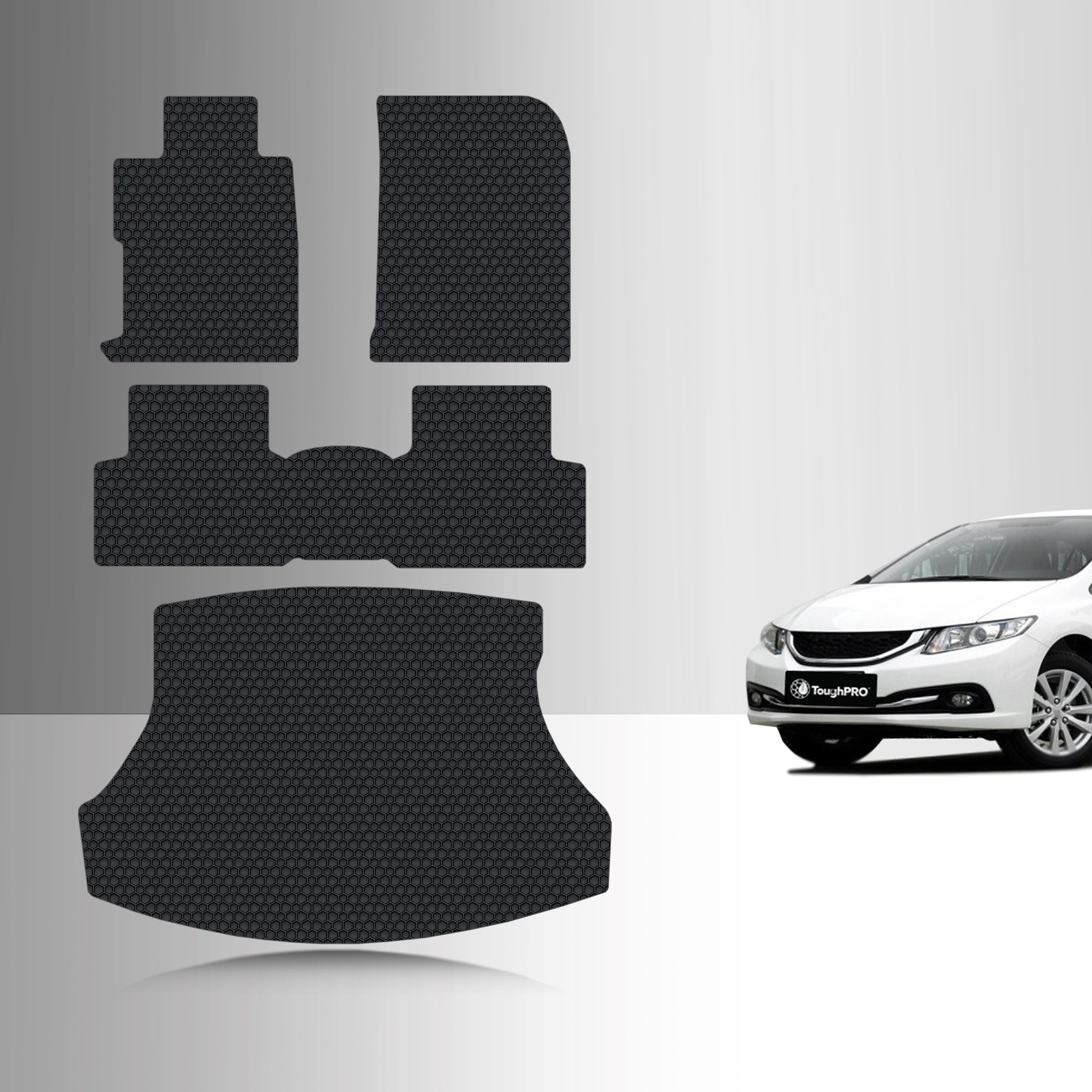 CUSTOM FIT FOR HONDA Civic 2013 Full Set Floor + Cargo Mats