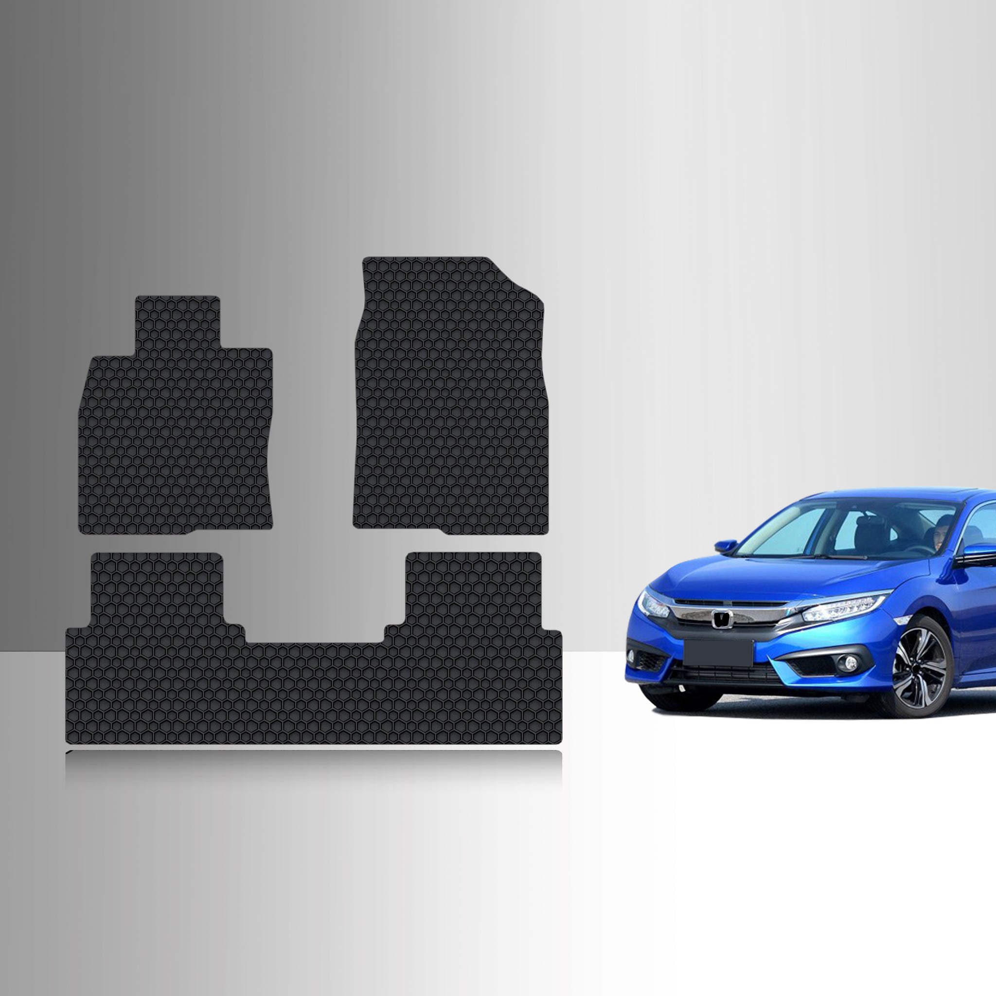 CUSTOM FIT FOR HONDA Civic 2017 1st & 2nd Row Hatchback Model