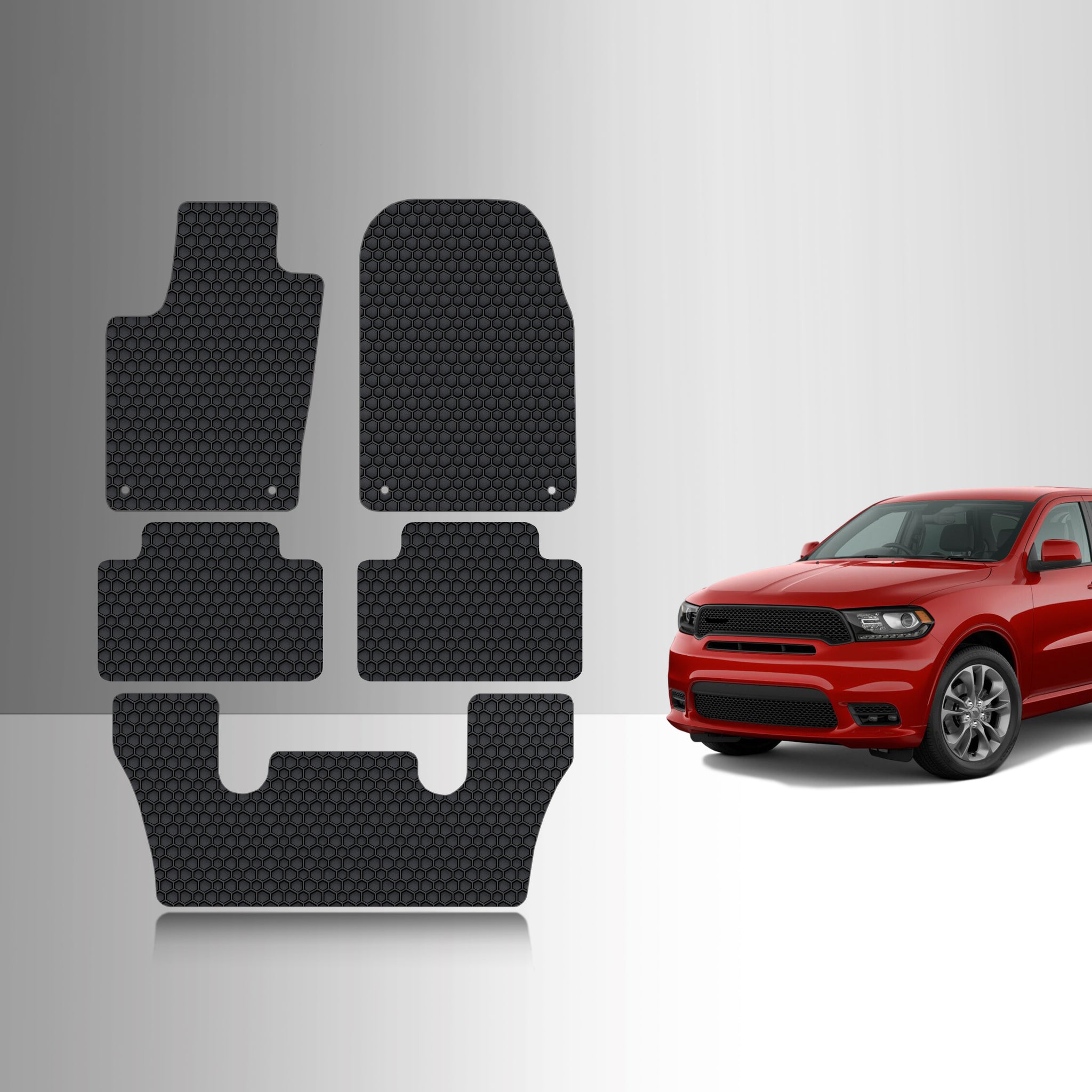 CUSTOM FIT FOR DODGE Durango 2018 Front Row 2nd Row 3rd Row (2nd row Bucket seat models only)