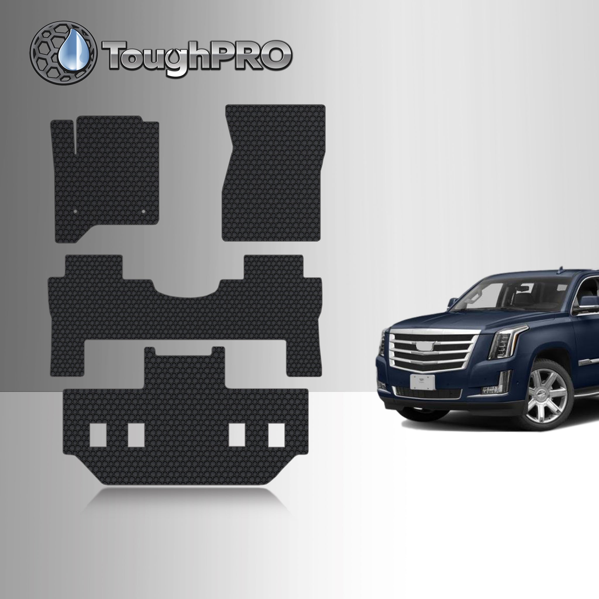 CUSTOM FIT FOR CADILLAC Escalade ESV 2020 Front Row 2nd Row 3rd Row Floor Mats BUCKET SEATING