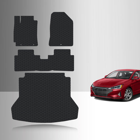 CUSTOM FIT FOR HYUNDAI Elantra 2018 Full Set Floor + Cargo Mats