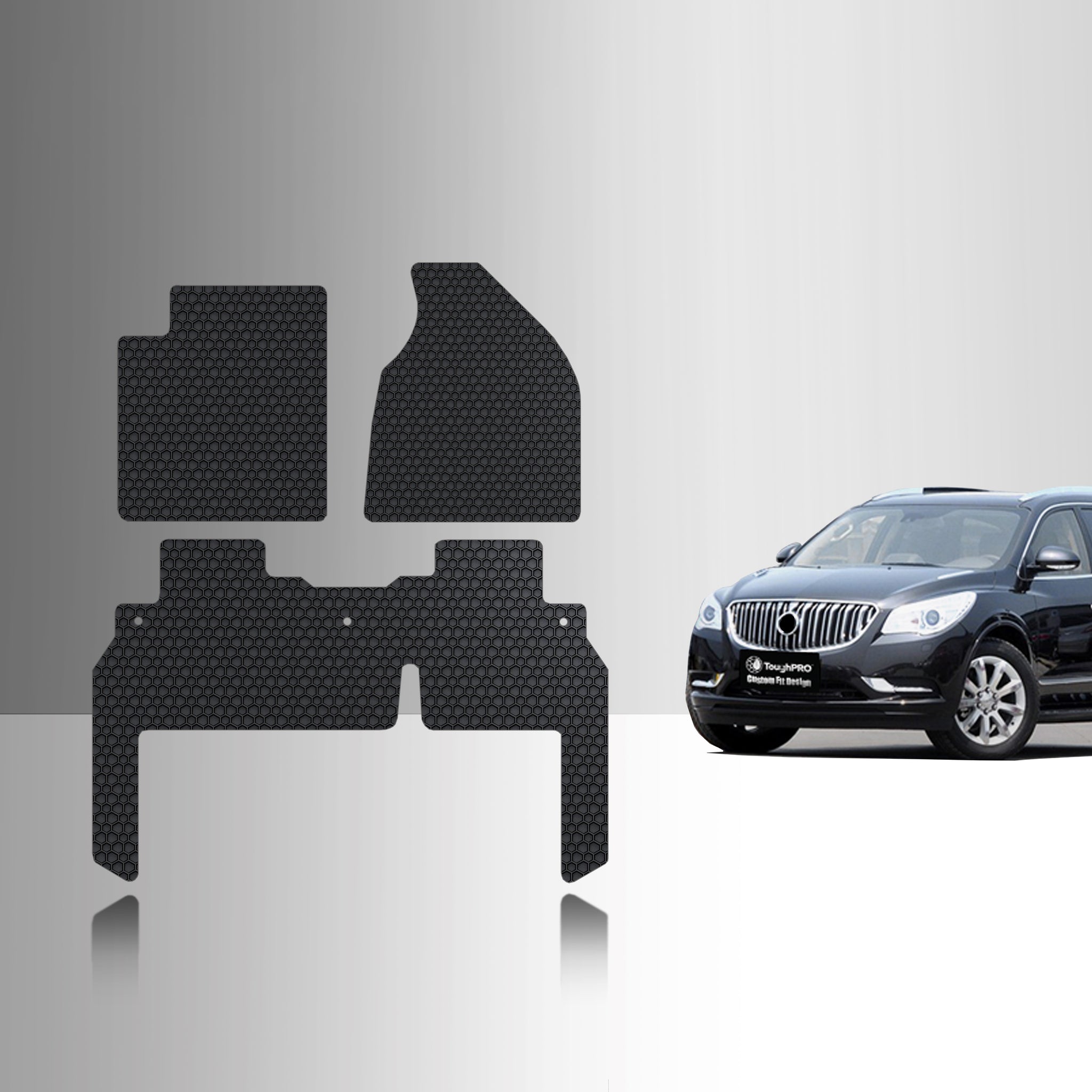 CUSTOM FIT FOR BUICK Enclave 2017 1st & 2nd Mats for Bench Seating