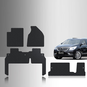 CUSTOM FIT FOR BUICK Enclave 2015 1st & 2nd & 3rd Row Mats For Bench Seating