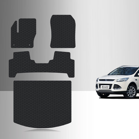 CUSTOM FIT FOR Ford Escape 2013 Full Set Floor + Cargo Mats