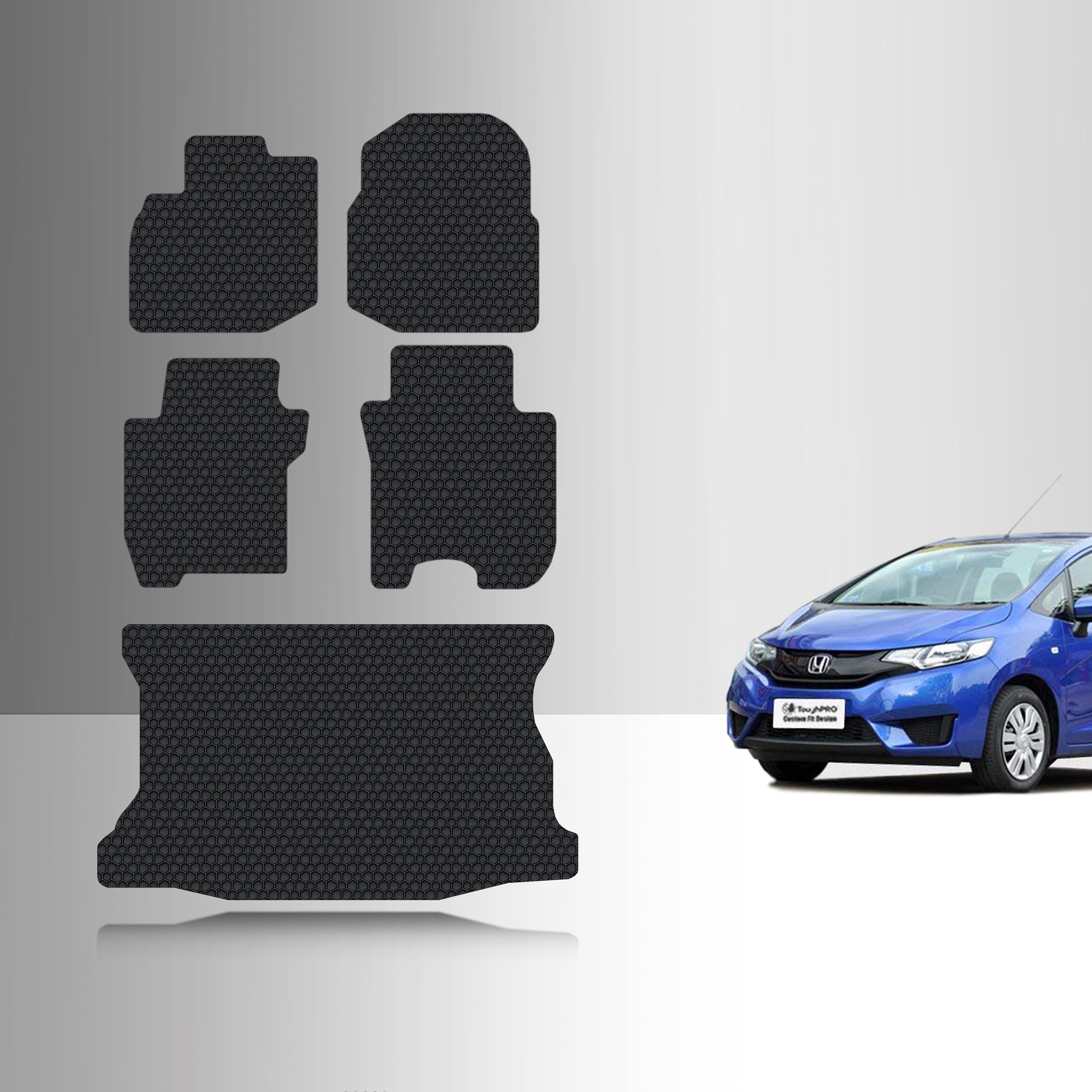CUSTOM FIT FOR HONDA Fit 2008 Full Set Floor + Cargo Mats