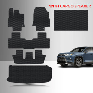 CUSTOM FIT FOR TOYOTA Grand Highlander 2026 Front Row 2nd Row 3rd Row Cargo Mat (3rd Row Down No Speaker) 8 Seater