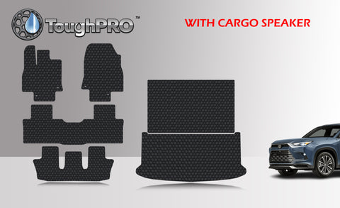 CUSTOM FIT FOR TOYOTA Grand Highlander 2024 Front Row 2nd Row 3rd Row Trunk Mat (3rd Row Down With Speaker) 8 Seater