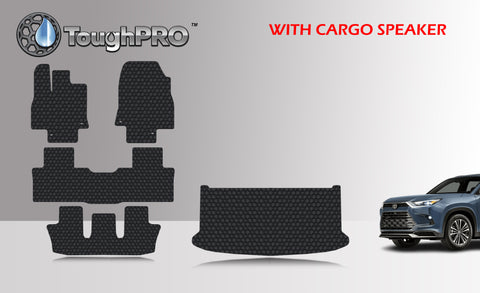 CUSTOM FIT FOR TOYOTA Grand Highlander 2024 Front Row 2nd Row 3rd Row Trunk Mat (3rd Row Up With Speaker) 8 Seater