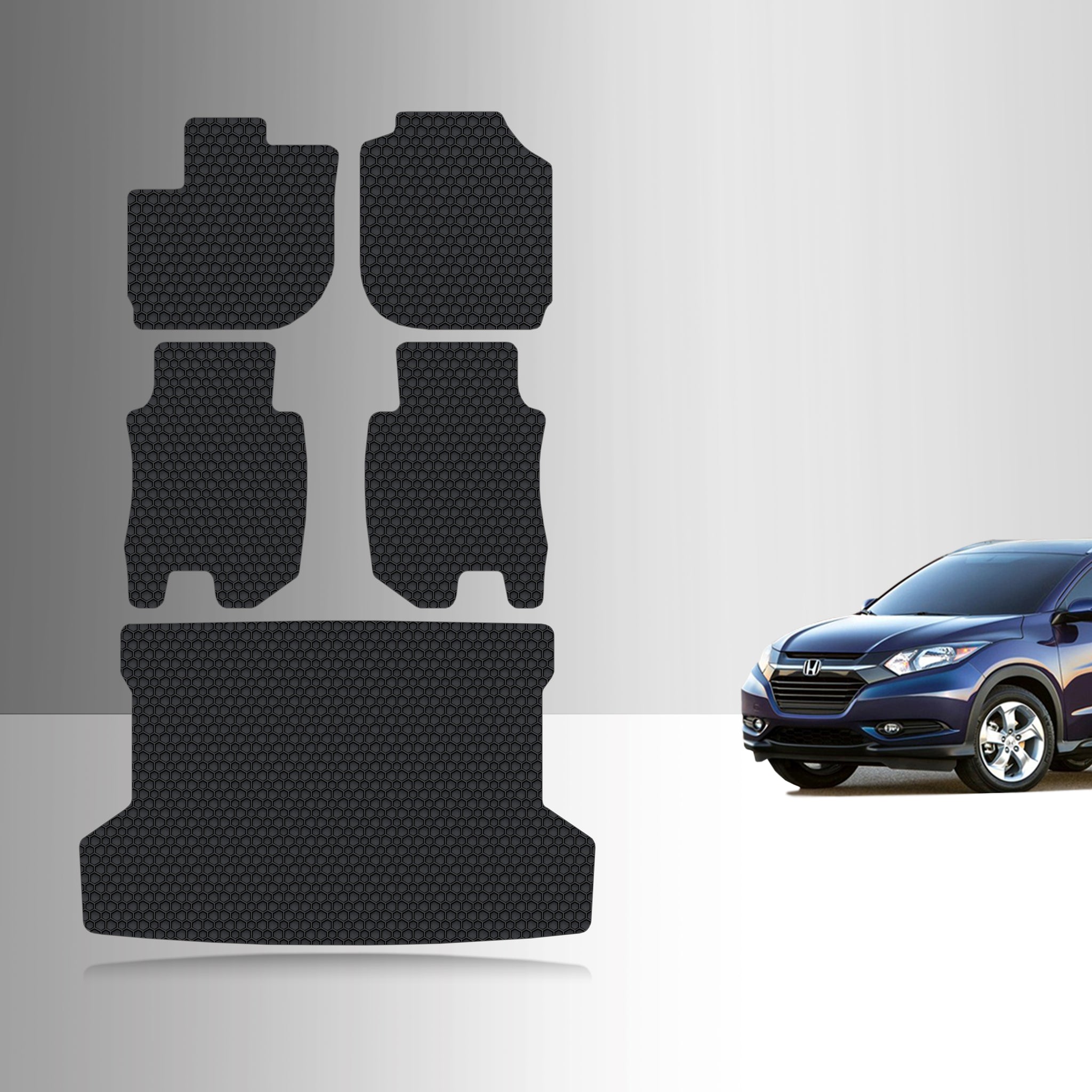 CUSTOM FIT FOR HONDA HR-V 2016 Full Set Floor + Cargo Mats