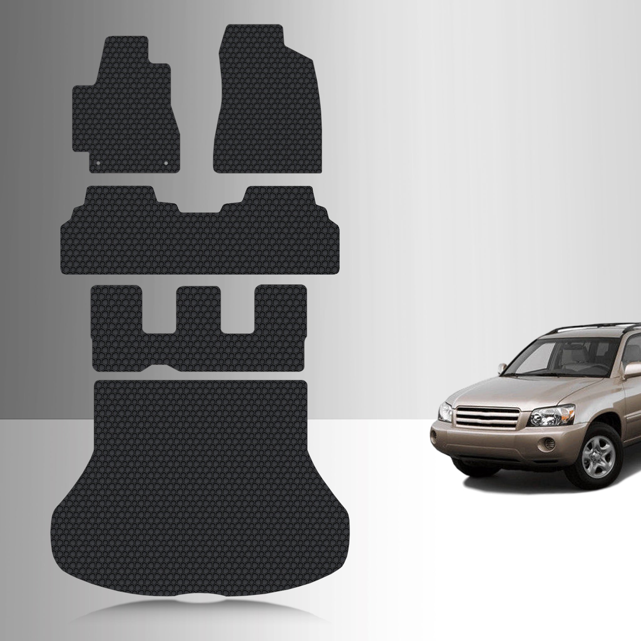 CUSTOM FIT FOR TOYOTA Highlander 2007 Full set Floor Mats