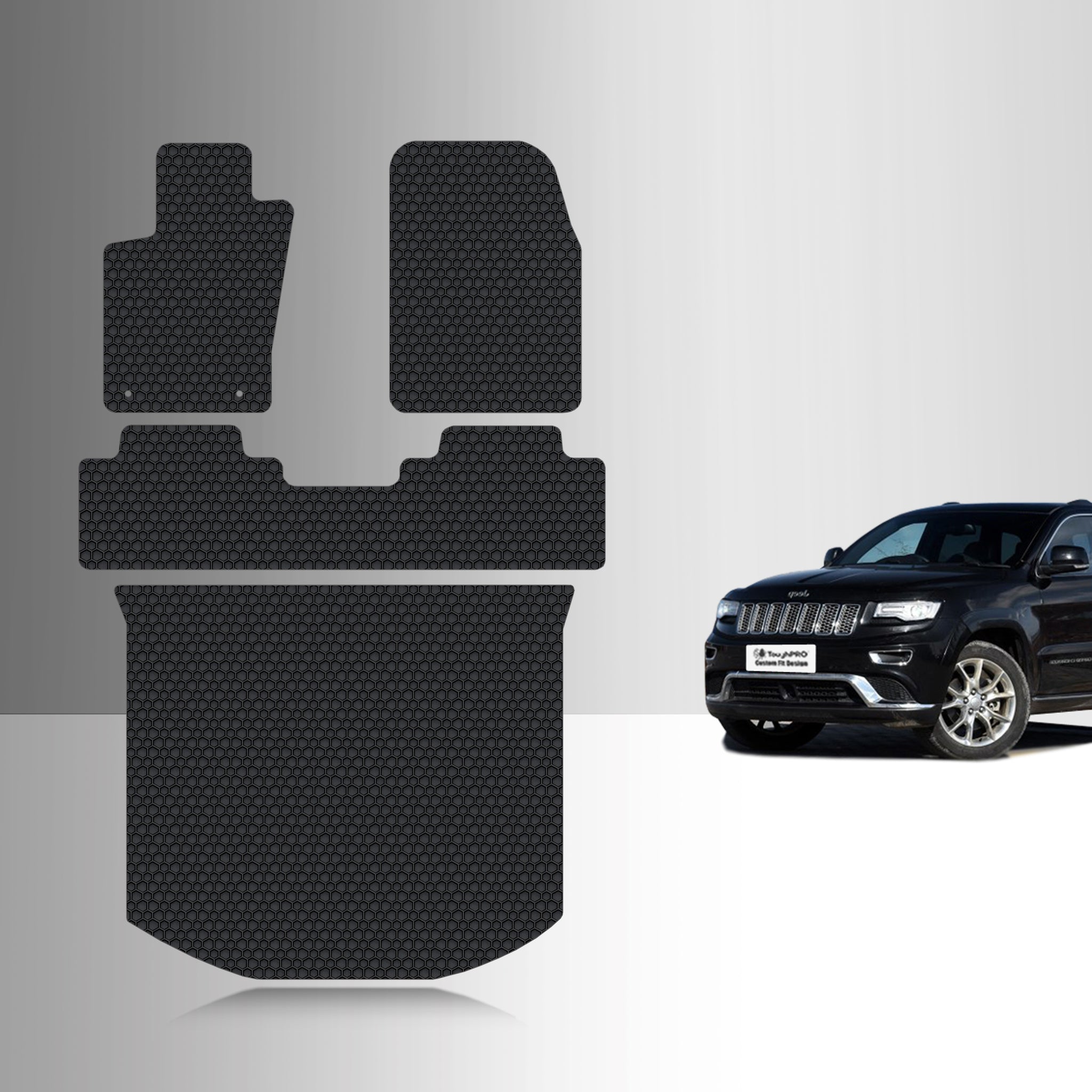 CUSTOM FIT FOR JEEP Grand Cherokee 2018 Full Set Floor + Cargo Mats