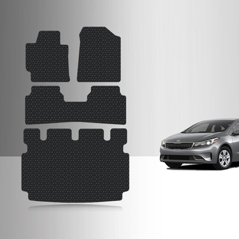 CUSTOM FIT FOR KIA Forte 2017 Full Set Floor + Cargo Mats