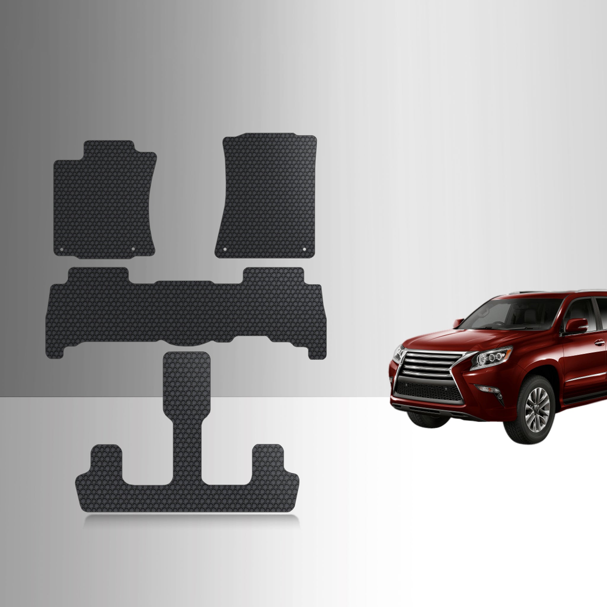 CUSTOM FIT FOR LEXUS GX460 2017 Front Row  2nd Row  3rd Row
