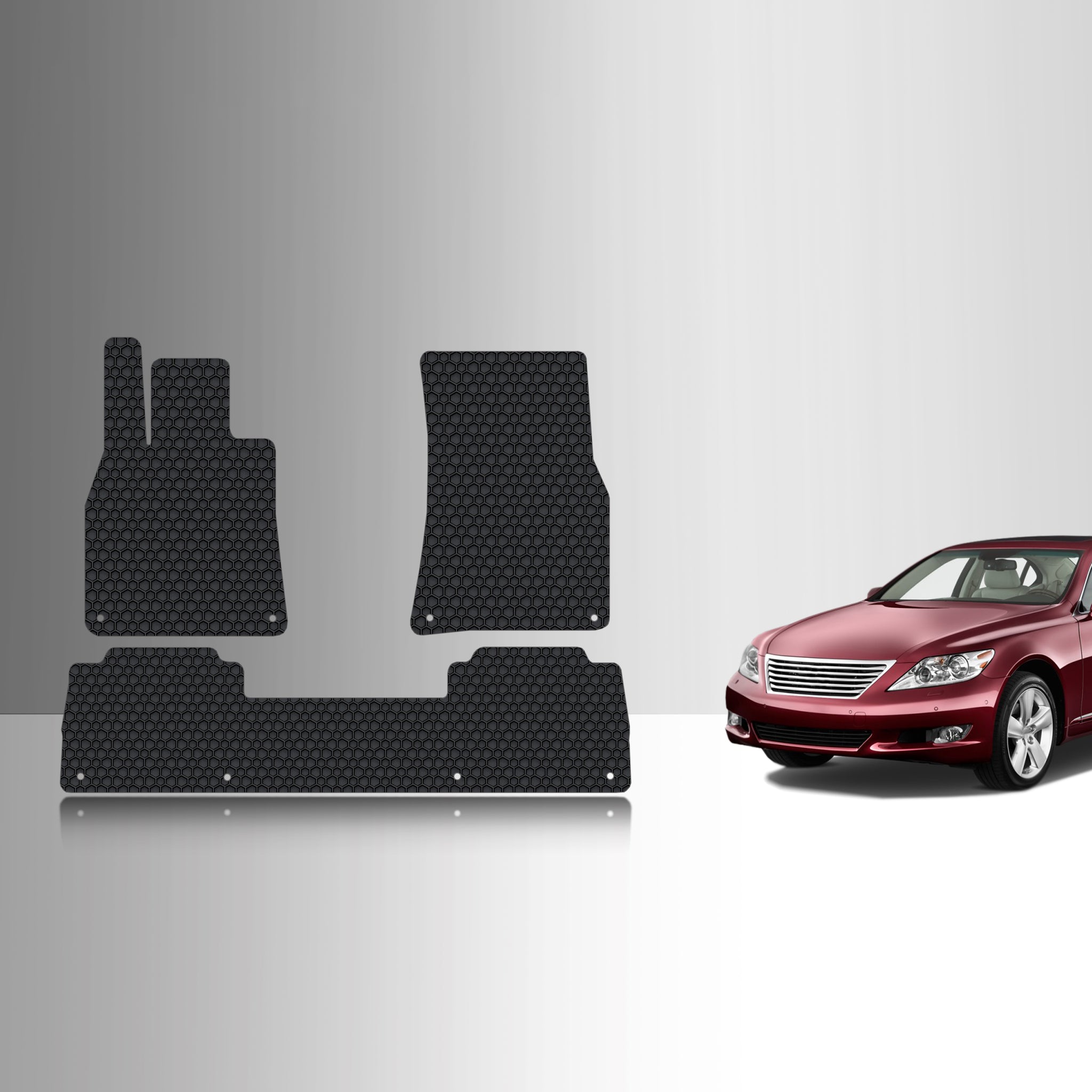 CUSTOM FIT FOR LEXUS LS460 2007 1st & 2nd Row RWD (Rear Wheel Drive)