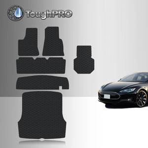 CUSTOM FIT FOR TESLA Model S 2015 Full Set (Front Trunk  Front Row Mat 2nd Row Mat Trunk Mat Storage Mat)