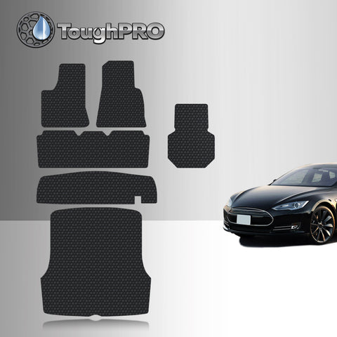 CUSTOM FIT FOR TESLA Model S 2012 Full Set (Front Trunk  Front Row Mat 2nd Row Mat Trunk Mat Storage Mat)